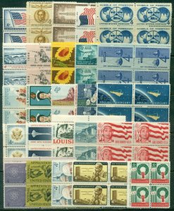 25 DIFFERENT SPECIFIC 4-CENT BLOCKS OF 4, MINT, OG, NH, GREAT PRICE! (19)