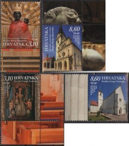 Croatia 1125-1128 (mnh, complete set of 4) Marian shrines (2019)