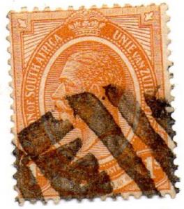 South Africa SC #4 Stamp - 1920 George V 1 1/2p - Used Postmarked stamps.