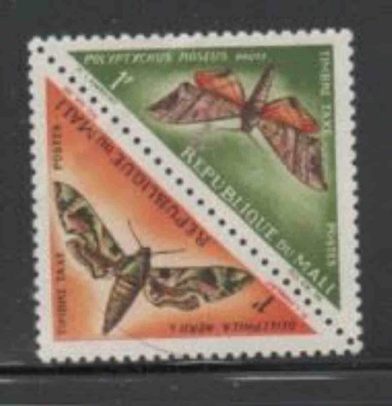 MALI # J8a 1964 1fr POSTAGE DUE PAIR MINT VF NH O.G