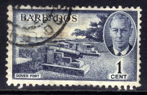 Barbados 1950 KGV1 1 ct Dover Fort used SG 271 ( K801 )