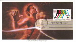 US #2748 29c World University Games FDC Mystic Stamp ECV $8