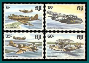 Fiji 1981 World War II Aircraft, MNH  #454-457,SG624-SG627