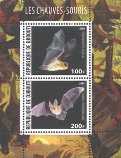 Djibouti 2009 Bat Animal Fauna Aerial Mammal Bats Nature Wildlife S/S Stamps MNH