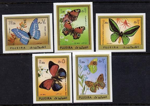 Fujeira 1971 Butterflies imperf set of 5 unmounted mint (...