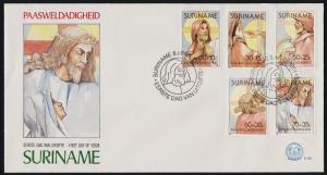 Surinam B279-83 on FDC - Easter, Passion of Christ