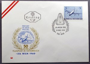 Austria #C63 First Day Cover IFA Wien 1968