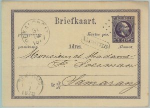 82084 - Netherlands Indies - POSTAL HISTORY - STATIONERY CARD from PEKALOGAN  -