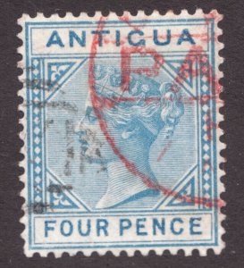 1879 Antigua - Sc# 10 - Four Pence, Queen Victoria - Used Cv$18.00