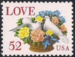 #2815 52 cents Love & Doves, mint OG NH VF