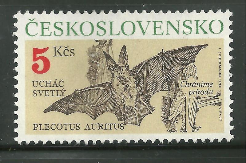 Czechoslovakia 2807 MNH Protected Animals, Bats SCV 2.25