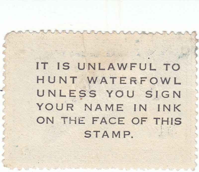 Scott # RW14 - $1 Black -1947-Federal Duck Stamp - Used - SCV - $16.00