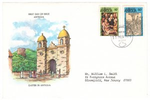 Antigua - FDC # 533 - 534 - 1979 Easter - PJ Cachet