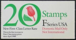 US Scott 2519a Booklet #183, Face Value $5.80