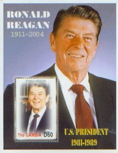 PRESIDENT RONALD REAGAN,  S/S 1 (GAMB05006)*