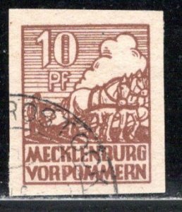 DDR under russian occupation Scott # 12N18, used, variation, exp h/s