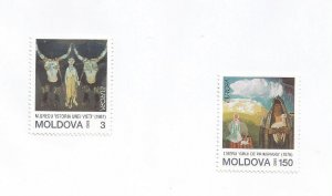 MOLDOVA - 1993 - Europa, Paintings - Perf 2v Set - M L H