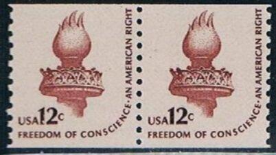 US Stamp #1816 MNH - Americana - Statue of Liberty Torch Coil Pair