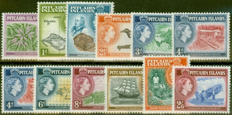 Pitcairn Islands 1957-58 set of 12 SG18-28 V.F Very Lightly Mtd Mint