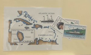 Stamps Dominica Scott #915-8 nh
