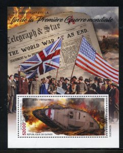 GUINEA 2023 105th ANNIVERSARY OF THE END OF WORLD WAR I SOUVENIR SHEET MINT NH