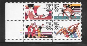 #C109-12 MNH Olympic Plate Block.