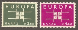 Greece Scott 768-69 MNHOG - 1963 EUROPA Set - SCV $4.65