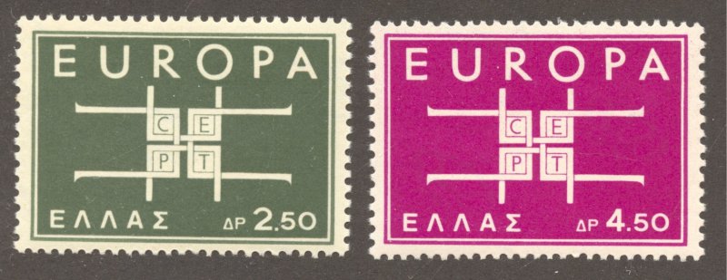 Greece Scott 768-69 MNHOG - 1963 EUROPA Set - SCV $4.65
