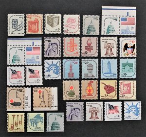 US #1581-1612,1613-1619 MNH COMPLETE SET (34 Stamps) INCLUDES 1590 & 1590a 2 pl#