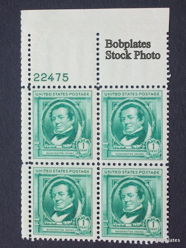 BOBPLATES US #859 Irving Upper Left Plate Block 22474 F-VF NH SCV=$1