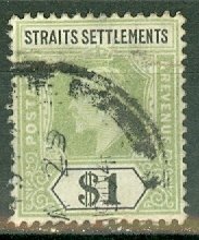 IO: Straits Settlements 102 used CV $80