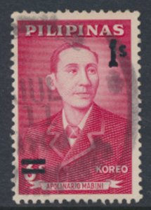 Philippines Sc# 873  - Used  Mabini Opt    see details & scan