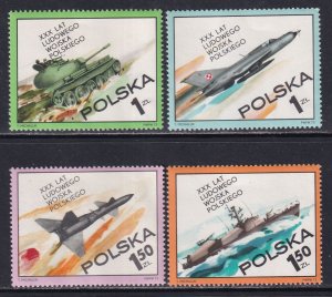 Poland 1973 Sc 1996-9 Polish Peoples Army 30th Anniversary Stamp MNH