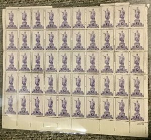 799 Hawaii Territory Statue of Kamehameha I MNH  3 c Sheet of 50   1937