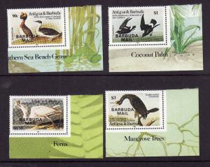 Barbuda-Sc#706//711-unused NH half set-Audubon Birds-1985-86-