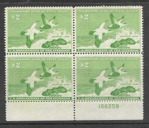 #RW24 MNH Plate Block of 4 Federal Duck Stamp