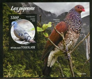 TOGO 2020 PIGEONS SOUVENIR  SHEET MINT NEVER HINGED