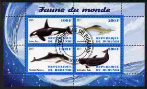 BURUNDI SHEET USED MARINE LIFE 