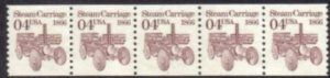 US Stamp #2451b MNH Steam Carriage Transportation Coil PS5 #1 w/ No Tagging