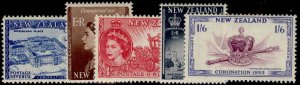 NEW ZEALAND QEII SG714-718, 1953 Coronation types set, NH MINT.