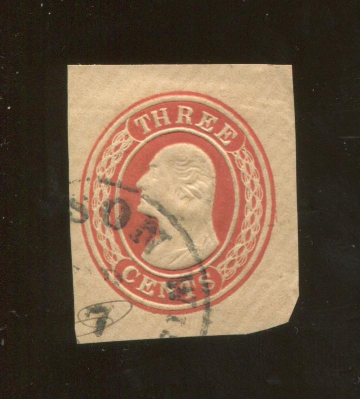 1854 United States of America George Washington 3c Postage Stamp #U10
