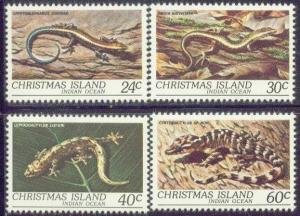 CHRISTMAS ISL. 112-15 MNH 1981 REPTILES