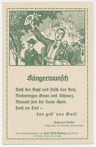 Postal stationery Germany 1924 Vocalists festival Hannover - Johannes Redlin - C