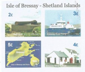 BRESSAY - 2014 - Local Sights, Corrected - Imp 4v Sheet - M N H  - Private Issue