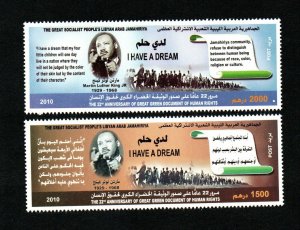 2010- Libya- Martin Luther King- Green Document of Human Rights- Compl.set MNH** 