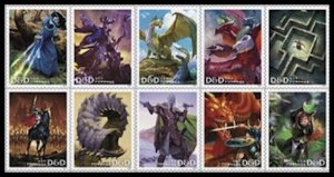 US 5909-5918 5918b Dungeons & Dragons F block 10 B MNH 2024 after Aug 15