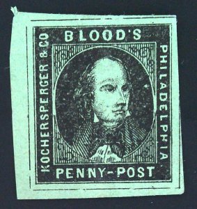 D.O.Blood & Co. - The Henry Clay Stamp - Forgery B - Black on Green