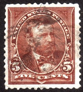 1895, US 5c, Grant, Used, thin, Sc 270