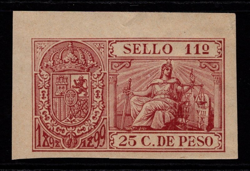 Spain Colony 25c Sello 11 Revenue Mint NH - S35646