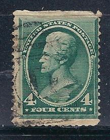 US# 211 4c Jackson   blue green   (U) CV. $27.50